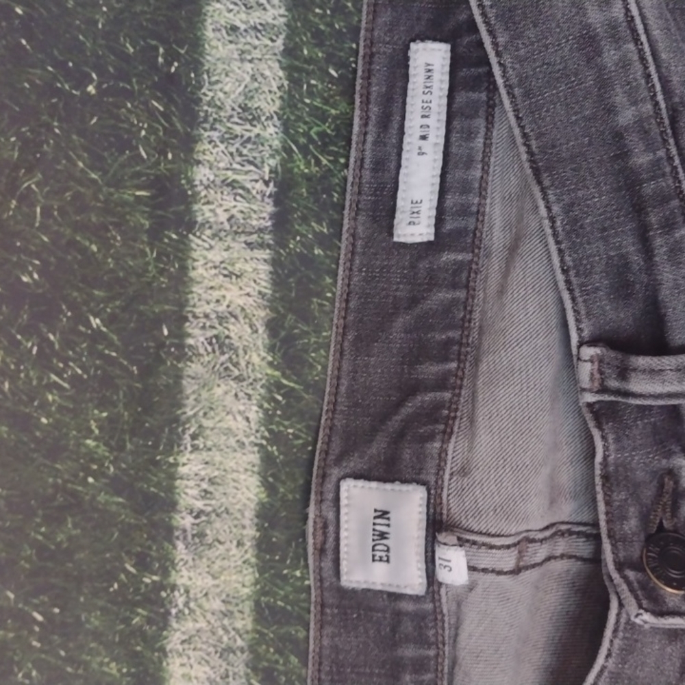 Edwin By Saitex Grayish Black Pixie Mid Rise Skin… - image 2